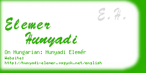 elemer hunyadi business card